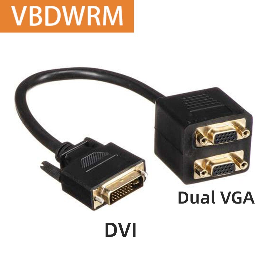 Ϳ  Ƴα DVI-I ȣ , DVI to 2 VGA й,  VGA Ʈ, Y- ̺,  , 30cm
